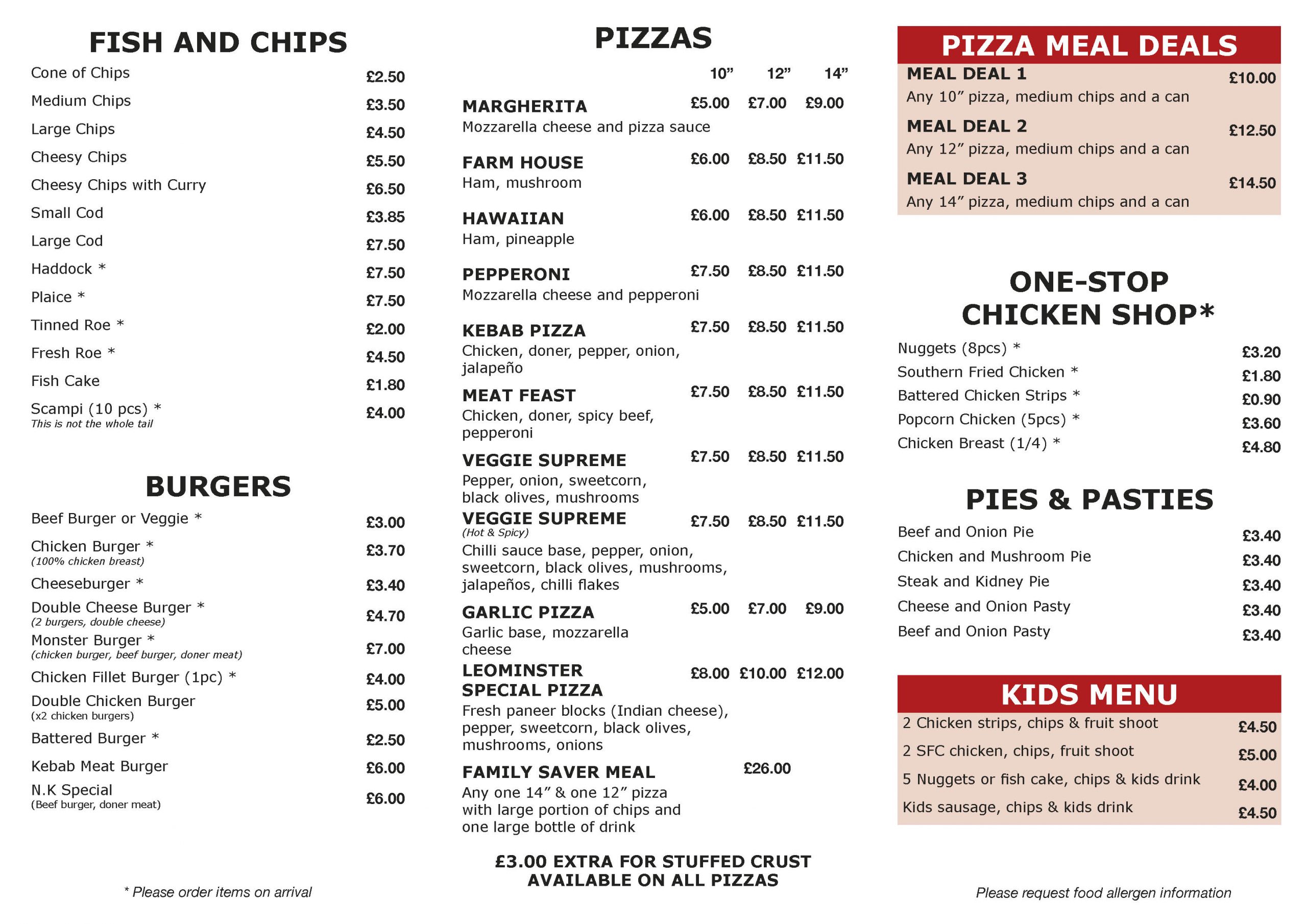 A4 Food Menu2